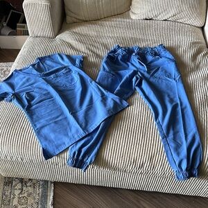 Jaanuu Vibrant Blue Scrub Set